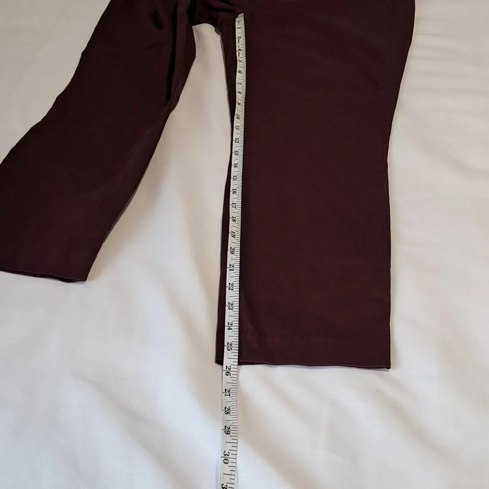 J. Crew Frankie Crop Pants! Burgandy/Plum Color. Womans‎ Size 8 Petite.